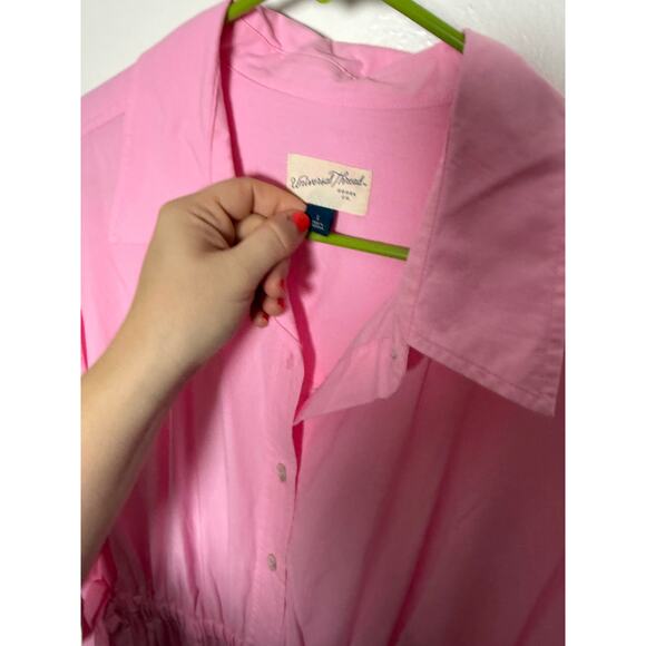 Universal Thread Pastel Pink Oversized Midi Shirt Dress Women's Large - Picture 5 of 7